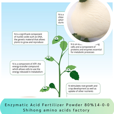 Enzymatic Acid Fertilizer Powder Amino Acid 80% Ph5-7 NPK 14-0-0 Plant Biostimulant