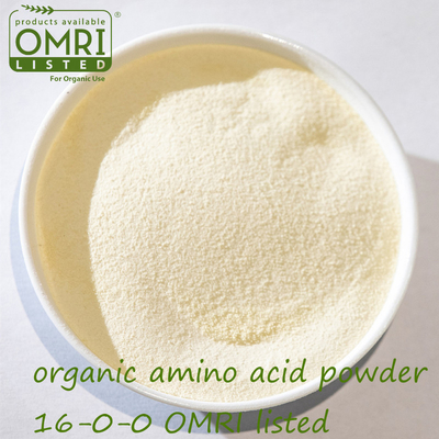 16-0-0 Amino Acid Powder 80% Organic Nitrogen Fertilizer Based On Hydrolyzed Proteins